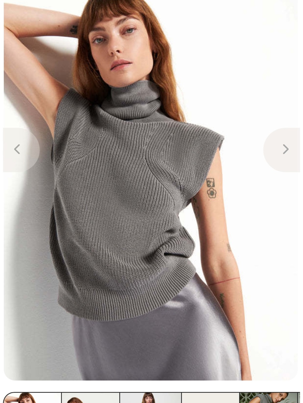 Nation LTD Isha Smoke Turtleneck Knit Sweater Women’s Small Classic